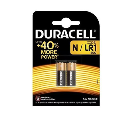 Baterie alkaliczne DURACELL N MN9100 LR1 E90 1.5V Blister 2szt