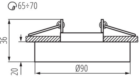 Oprawa sufitowa halogenowa szklana MORTA MR16 Gx5,3 czarny Kanlux