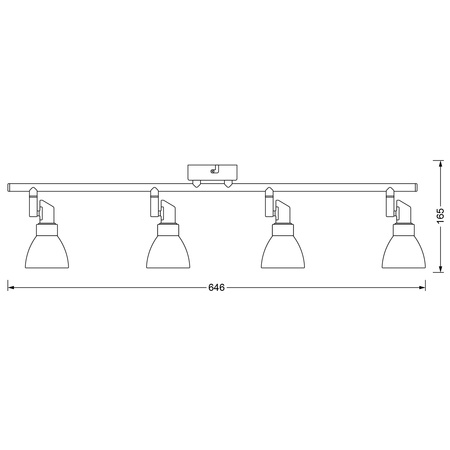Lampa Sufitowa Ścienna Kinkiet Reflektor 4xG9 1.9W 800lm 2700K Ciepła SPOT LEDVANCE