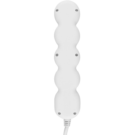 Przedłużacz Sieciowy Kabel z Uziemieniem Listwa Zasilająca 4 Gniazda 5m Włącznik ON/OFF Biały Sznur Lendo Lumiled