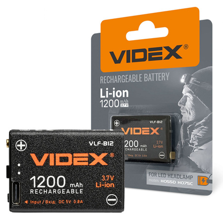 Akumulator Litowo - Jonowy do Latarek Czołowych 1200mAh VLF-B12 VIDEX