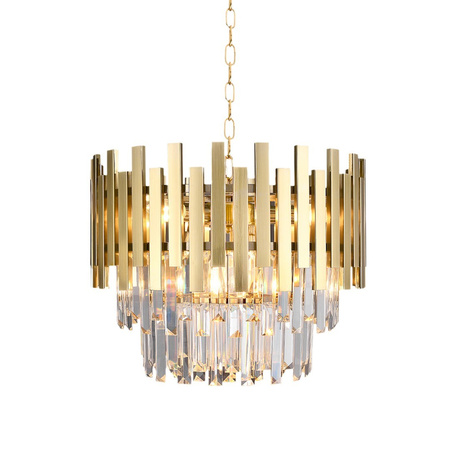 Lampa Wisząca Sufitowa Żyrandol ASPEN Złota 6xE14 Milagro