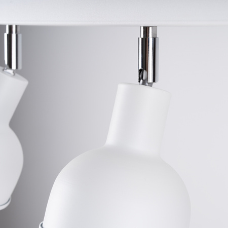 Lampa Sufitowa Oprawa Natynkowa Reflektor 3x E27 Ruchoma Geometryczna Biała Industrialna Elba Sollux