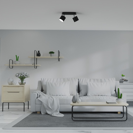 Lampa Sufitowa DIXIE Czarna 2xGX53 Ruchoma Milagro