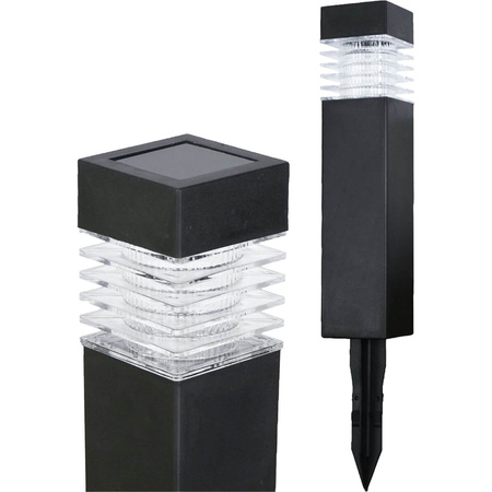 Lampa Solarna Ogrodowa LED Słupek Wbijana Zewnętrzna IP44 Czujnik Zmierzchu 29,5 cm