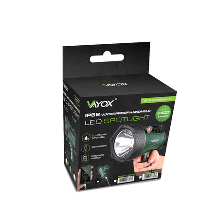 Latarka Szperacz LED Akumulatorowa Warsztatowa USB 15W 1200lm IP68 Lampa Biwakowa VA0041 Vayox