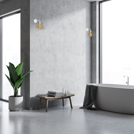 Lampa Ścienna Kinkiet LUPO Biała Złota 1xE27 Milagro