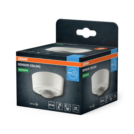 Czujnik Ruchu i Zmierzchu Światła Zewnętrzny LED Biały IP44 Osram
