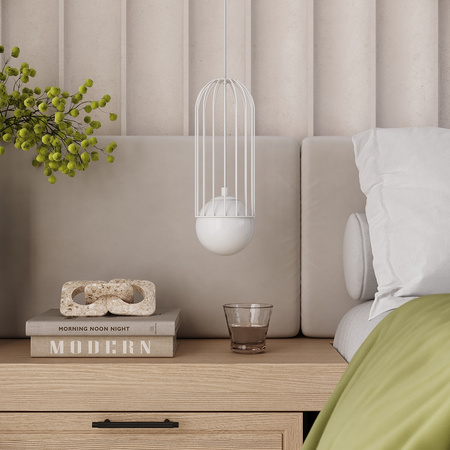 Lampa Sufitowa Wisząca Zwis 3x G9 Nieregularna Biała Nowoczesna Brina Sollux