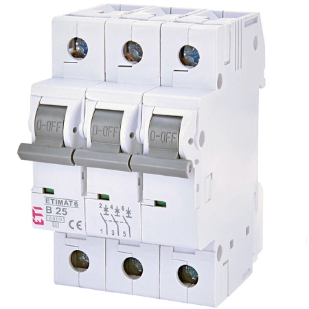 Ogranicznik Mocy Wyłącznik Nadprądowy ETIMAT  6 3p B25