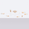 Lampa Sufitowa Żyrandol 8x E27 Naturalne Drewno Biała Timbo Peach Puff SL.1667 Sollux