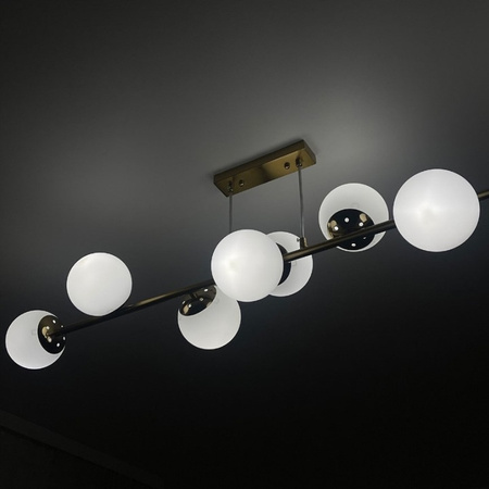 Lampa Sufitowa Oprawa Wisząca 8x E27 Złota Bali Masterled