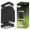 Lampa Ogrodowa Kinkiet Elewacyjny góra dół GU10 Czarny Aluminium HEDERA LUMILED