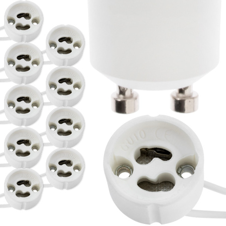 10X ceramiczna oprawa gniazdo do żarówek LED GU10
