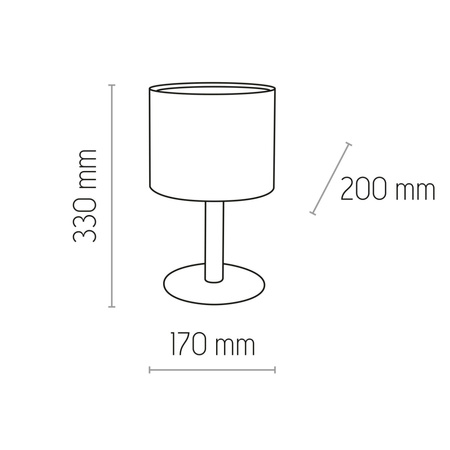 Lampa Stołowa Biurkowa Nocna VAIO NATURE Abażur Beżowo-Czarna Klasyczna E27 5192 TK Lighting