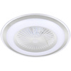 Plafon LED Lampa Sufitowa Natynkowa LED ZONDA Srebrny 48W z wentylatorem Milagro