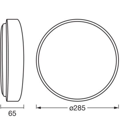Plafon LED Lampa Sufitowa Natynkowa 16W 1000lm 3000K Ciepła Ściemnialna Czarny 28cm Orbis Ledvance