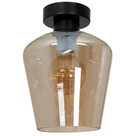 Lampa Sufitowa SANTIAGO Bursztynowa 1xE27 Milagro