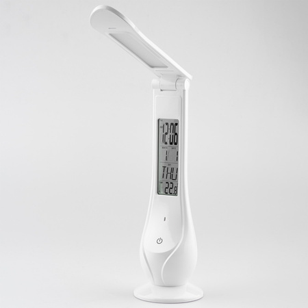 Lampka Biurkowa Nocna LED 4W 5000K USB Ekran Wyświetlacz Dotykowa Ściemnialna IDA