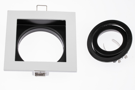 Oprawa HALOGENOWA GEMINUS Podtynkowa Ruchoma KWADRAT Biała GU10