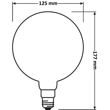 Żarówka LED Globe E27 G120 10.5W = 100W 1521lm 2700K Ciepła Filament Mleczna PHILIPS