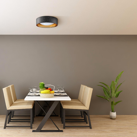 Oprawa Sufitowa PLAFON LED Lampa TULUZA 24W 2600lm 4000K 40cm Czarna GOLDLUX (Polux)