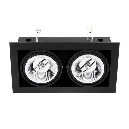 Oprawa Podtynkowa Halogenowa Ruchoma 2x GU10 ES111 Prostokątna Czarna