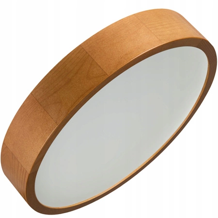 Plafon LED Lampa Sufitowa Natynkowa Jasmin 2x E27 38cm Okrągła Drewno KANLUX