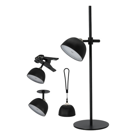 Lampka Biurkowa Stołowa LED 3.5W 220lm CCT 120° Akumulatorowa Czarna IP54 Lizbona Kobi