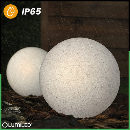 Lampa Oprawa Ogrodowa Zewnętrzna KAMIENNA KULA LED LUMIKULA 20cm E27 IP65 LUMILED
