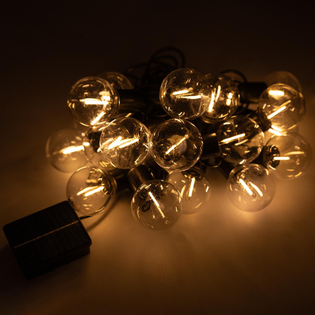 Girlanda Solarna Ogrodowa 20x LED Ozdobne Kuleczki 11.58m 3000K Ciepła LOVO LUMILED