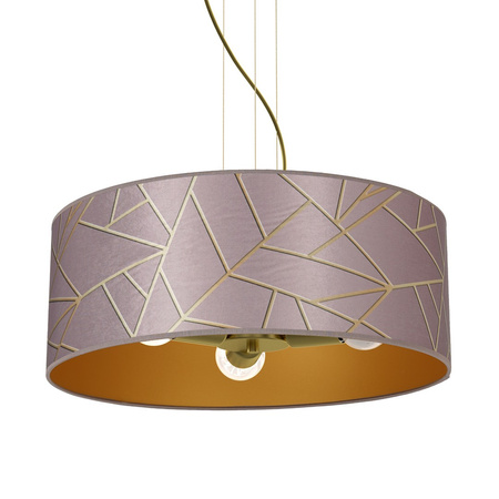 Lampa Wisząca Sufitowa ZIGGY Różowe Złoto Różowa 3xE27 Milagro