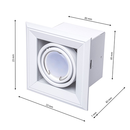 Oprawa Podtynkowa Halogenowa BLOCCO Biała 1xGU10 LED Milagro