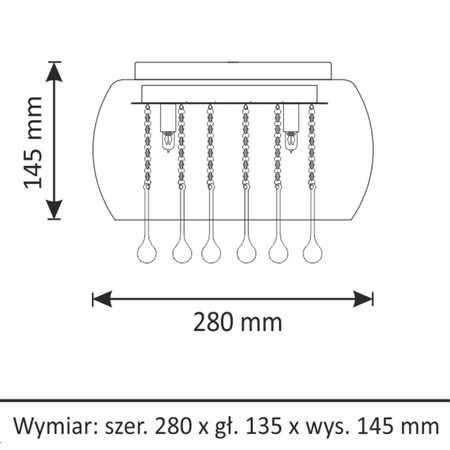 Lampa Ścienna Kinkiet oprawa JULIA szklana chrom kryształki 2x G9 GOLDLUX (Polux) 5901508317438