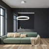Lampa wisząca RING biały okrąg 36W LED Metal i akryl IP20 styl nowoczesny Milagro