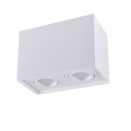 Oprawa sufitowa natynkowa Hadar Q2 2xGU10 ruchoma prostokąt biała