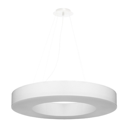 Lampa Sufitowa Wisząca Zwis 6x E27 Żyrandol Okrągła Biała Minimalistyczna Saturno Sollux