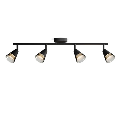 Lampa Sufitowa Reflektor Natynkowy 4x GU10 Czarna Cleft Philips