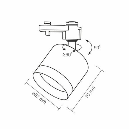 Reflektor Oprawa Spot do Szynoprzewodu GX53 Czarna Videx