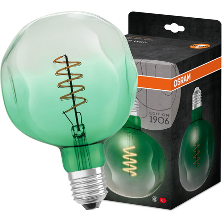 Żarówka Dekoracyjna LED E27 ET124 4,5W = 18W 180lm 1600K Ciepła 360° Filament Ściemnialna OSRAM Vintage 1906