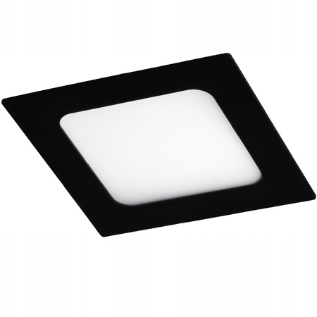 Plafon Panel LED 6W 4000K 360lm 11cm Kwadrat Natynkowy Czarny