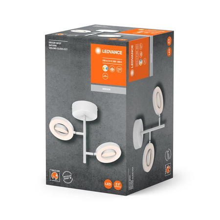 Lampa Oprawa Sufitowa Punktowa LED 2-Punktowy Dekoracyjny 21W Biała LEDVANCE