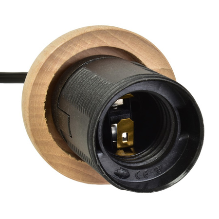 Lampa wisząca w stylu skandynawskim sufitowa MiLAGRO DAMA 1x E27 Drewno + metal