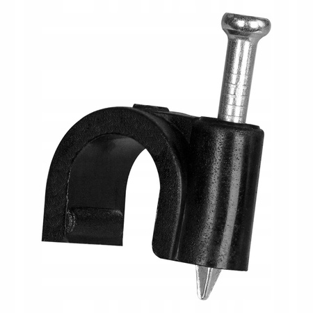 Uchwyt do Kabla Przewodu FLOP KLIP 12mm Czarny 100szt PAWBOL