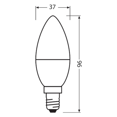 Żarówka LED PCR E14 B40 4.9W = 40W 470lm 4000K 200° Eco Recykling Ciepła LEDVANCE