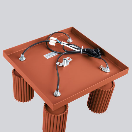 Lampa Sufitowa Reflektor Tuba Spot 4x GU10 Ochra Czerwona Karbon Deep Space SL.1640 Sollux