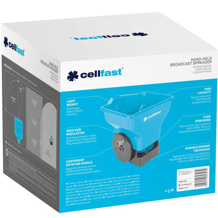 Siewnik Ręczny do Nasion Trawy, Nawozów, Rozsiewacz CELLFAST