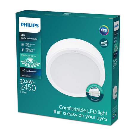 Panel LED Oprawa Natynkowa LED 23.5W 1750lm 3000K Biała Meson Philips