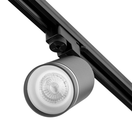 Zestaw Szyna Oświetleniowa Szynoprzewód 1m + 2x Reflektor Szynowy LED GU10 Czarny z Pierścieniem Dekoracyjnym