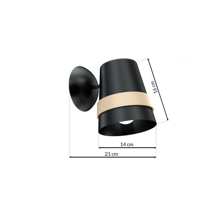 Lampa Ścienna Kinkiet VENEZIA Czarna 1xE27 Milagro